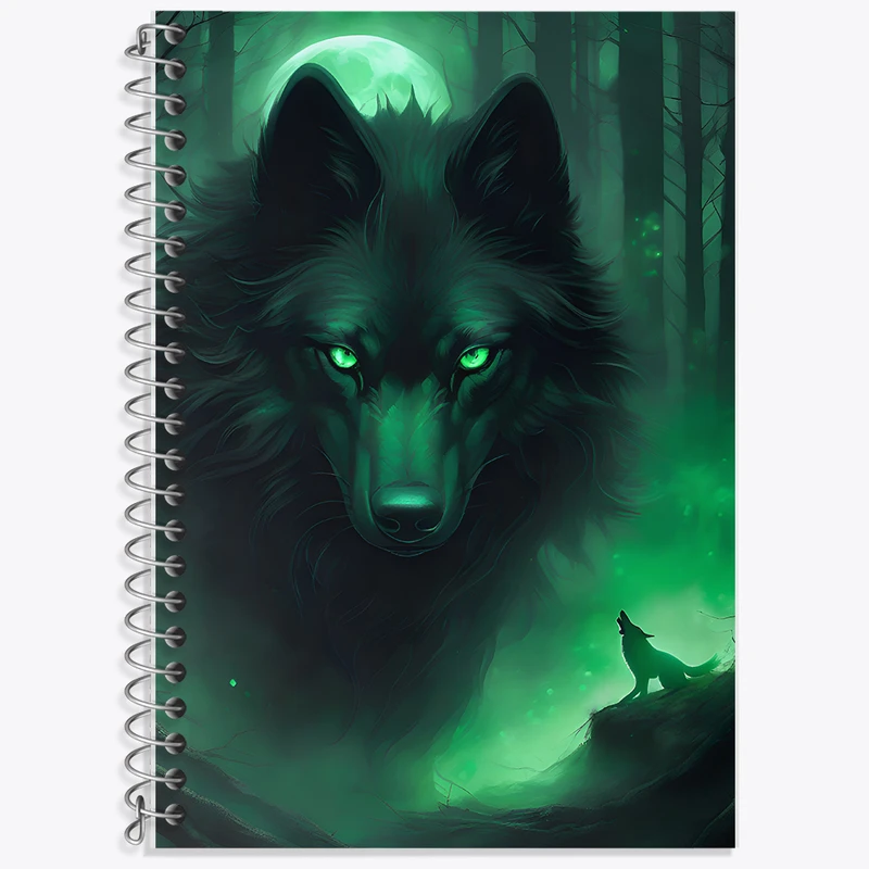 دفتر لغت 50 برگ خندالو طرح گرگ کد F5311