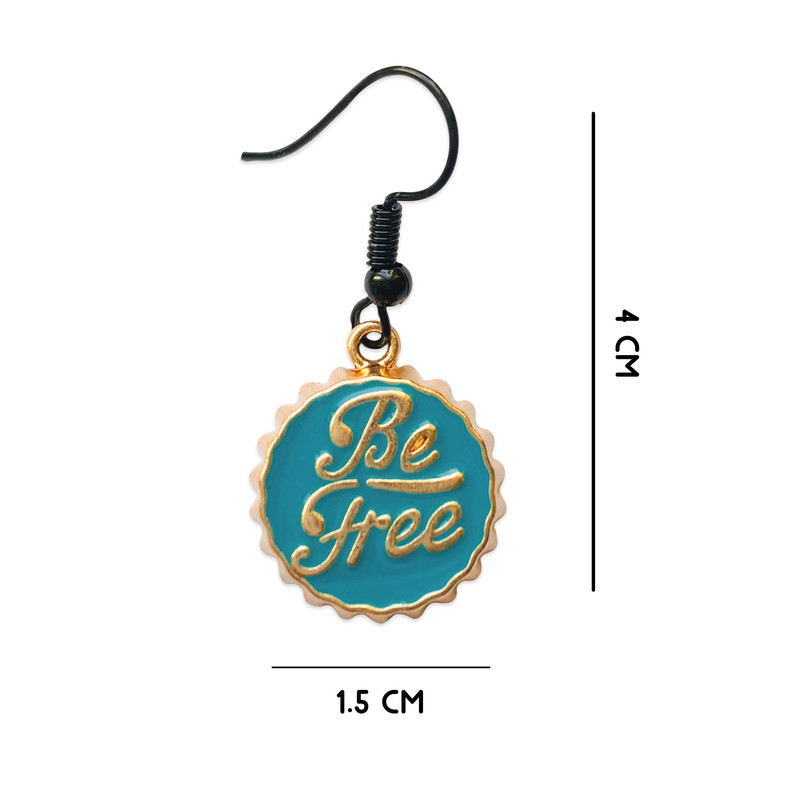 گوشواره دخترانه طرح Be Free در نوشابه کد T01 گوشواره دخترانه طرح Be Free در نوشابه کد T01