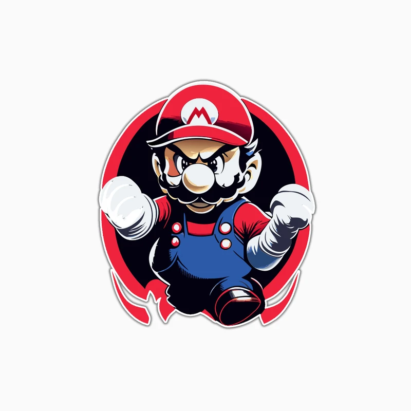 استیکر لپ تاپ و موبایل بووم طرح سوپر ماریو کد MD74
