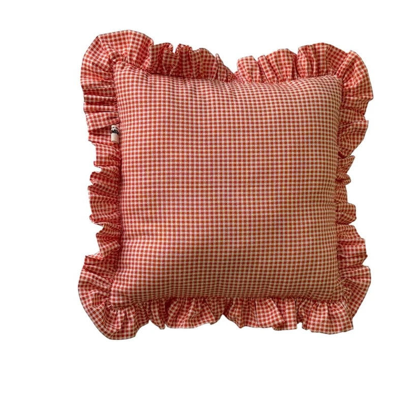 کوسن مدل چهارخونه چین دار سایز 35*35 سانتی متر