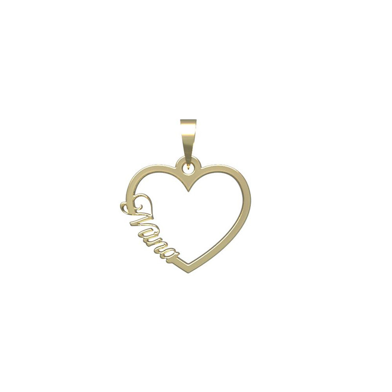 آویز گردنبند طلا 18 عیار زنانه مدوپد مدل اسم نونا nuna کد PB1-10533