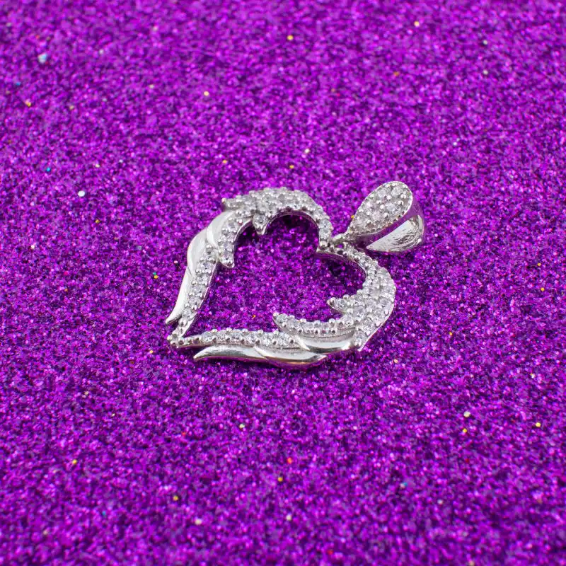 گردنبند نقره زنانه مدل قلب AVN-125