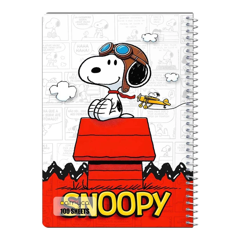 دفتر مشق 100 برگ سیمی کارنیکا طرح فیلم بادام زمینی ها The Peanuts کد 10811