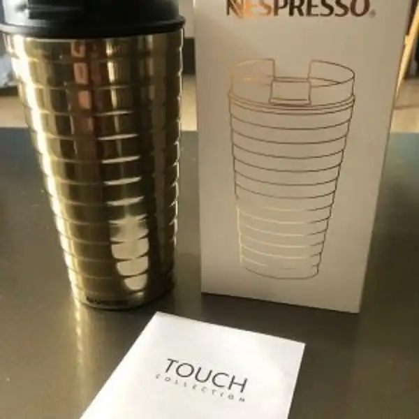 ماگ سفری نسپرسو مدل Touch Golden گنجایش لیتر 0.375