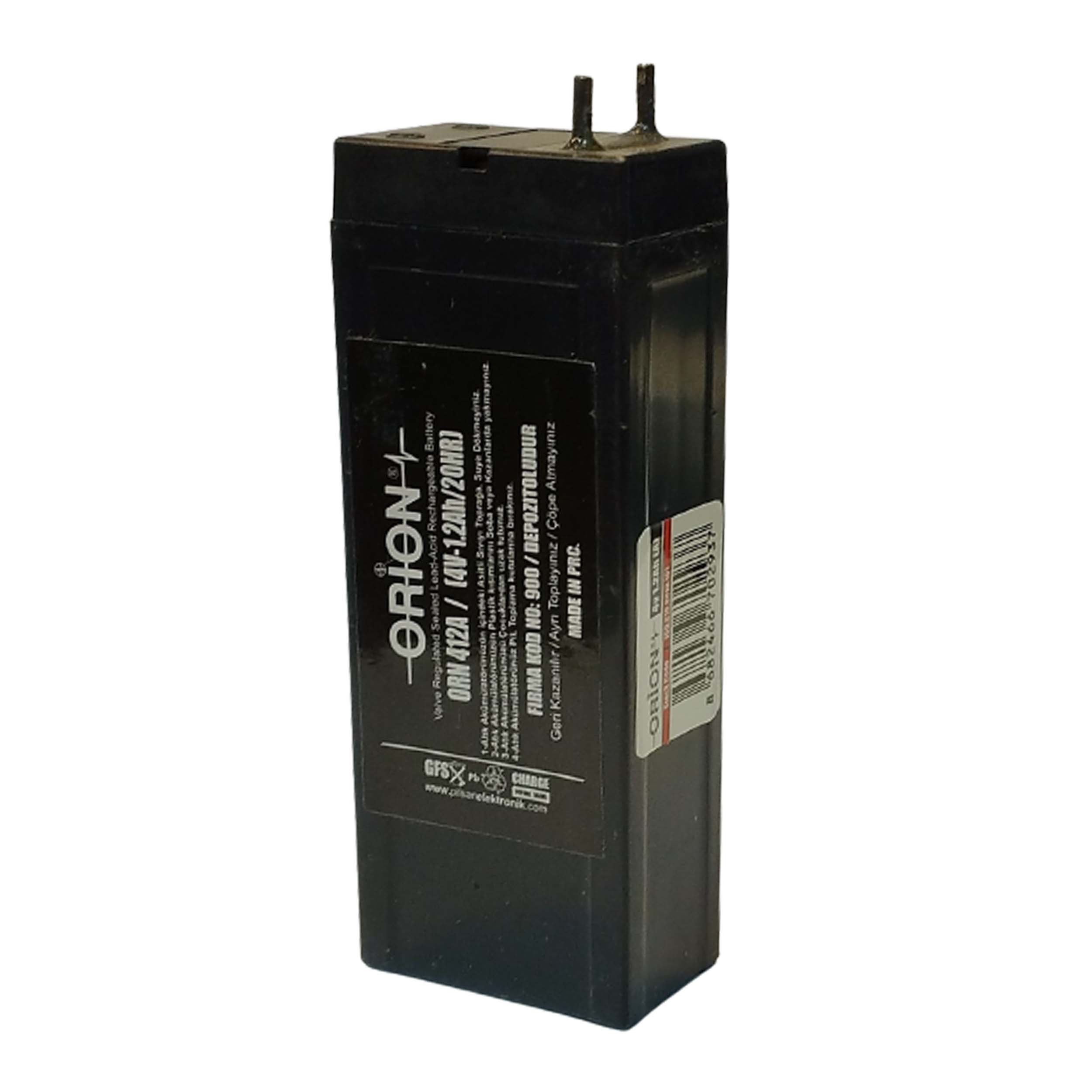 باتری سیلد اسید 4 ولت 1200 میلی آمپر اوریون مدل KSRE - 4-1200 باتری سیلد اسید 4 ولت 1200 میلی آمپر اوریون مدل KSRE - 4-1200