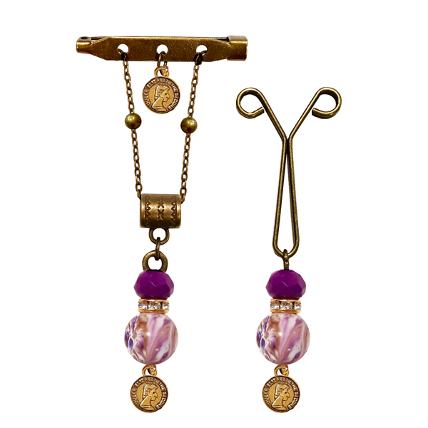 ست سنجاق سینه و گیره روسری کد PM630