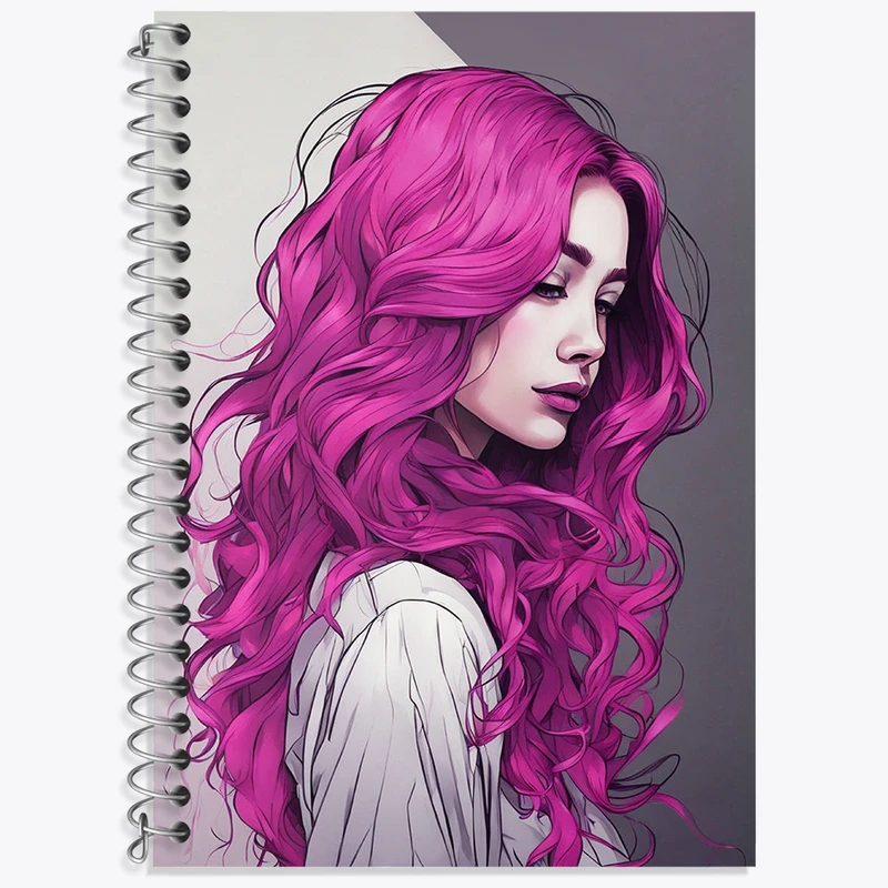 دفتر زبان 50 برگ خندالو مدل سه خط طرح دخترانه کد N1246