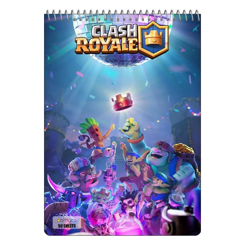 دفتر نقاشی 50 برگ سیمی کارنیکا طرح کلش رویال Clash Royale کد 21136