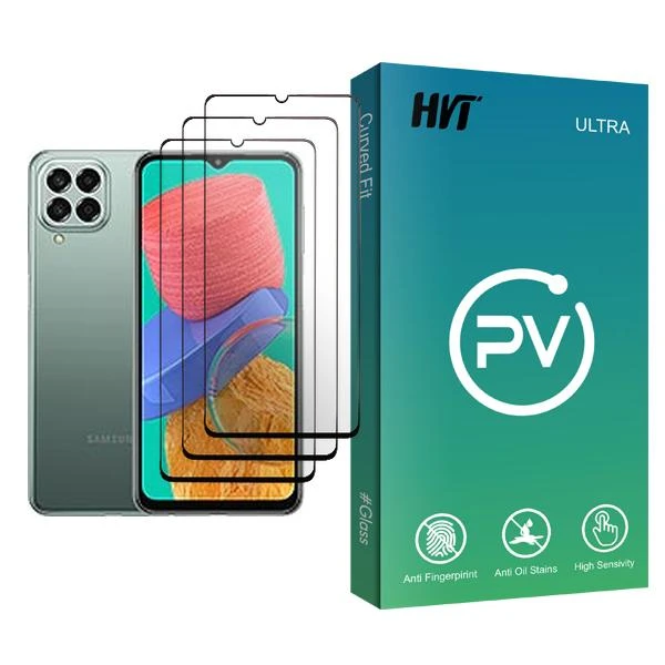 محافظ صفحه نمایش سرامیکی اچ وی تی مدل PV Glass3 مناسب برای گوشی موبایل سامسونگ Galaxy M33 بسته سه عددی