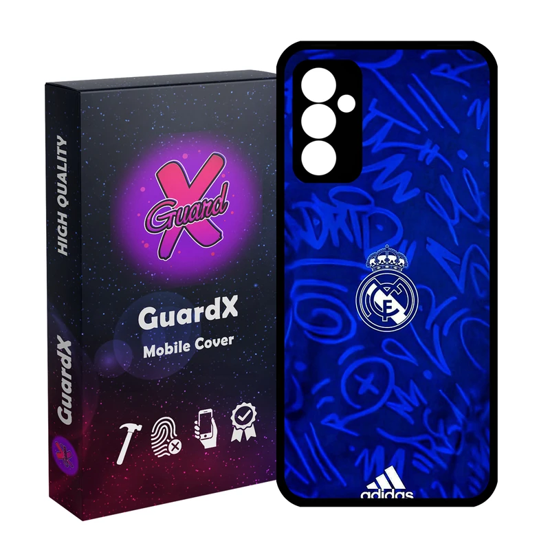 کاور گارد ایکس طرح رئال مادرید مدل Glass10813 مناسب برای گوشی موبایل سامسونگ Galaxy A55 / A55 5G