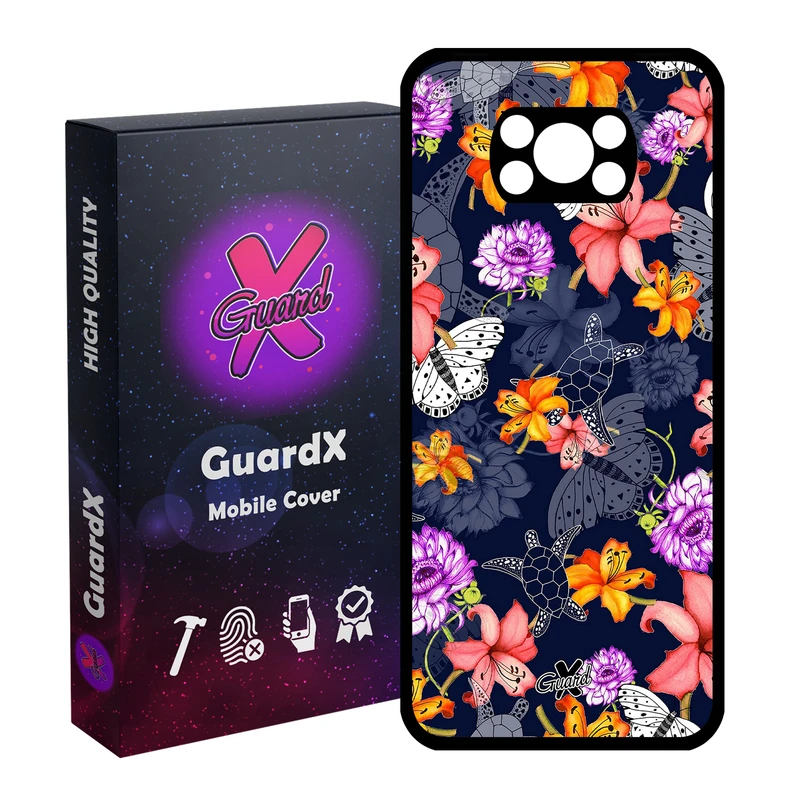 کاور گارد ایکس طرح گل مدل Glass10207 مناسب برای گوشی موبایل شیائومی Poco X3 Pro