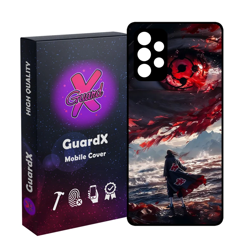 کاور گارد ایکس طرح ایتاچی انیمه ناروتو مدل Glass10765 مناسب برای گوشی موبایل سامسونگ Galaxy A32 4G