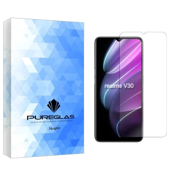 محافظ صفحه نمایش پیور گلس مدل NueGlas مناسب برای گوشی موبایل ریلمی V30