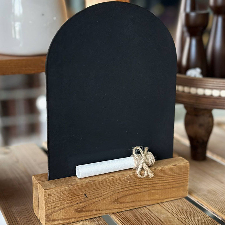 تخته سیاه مدل پایه چوبی سایز 22x17 سانتی متر به همراه گچ مجموعه 2 عددی