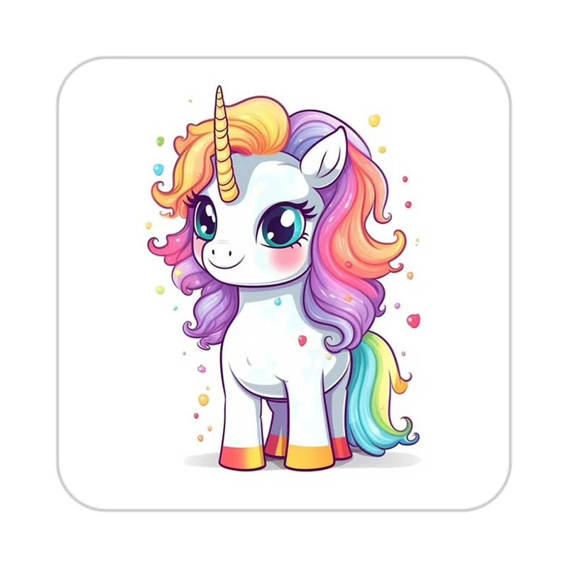 زیر لیوانی کاکتی طرح اسب تک شاخ و یونیکورن مدل mp29694