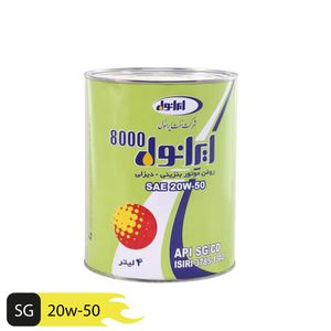 روغن موتور خودرو ایرانول مدل 8000 حجم 4 لیتر