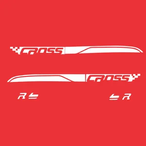 برچسب بدنه خودرو ونگارد طرح کراس بسته 2 عددی