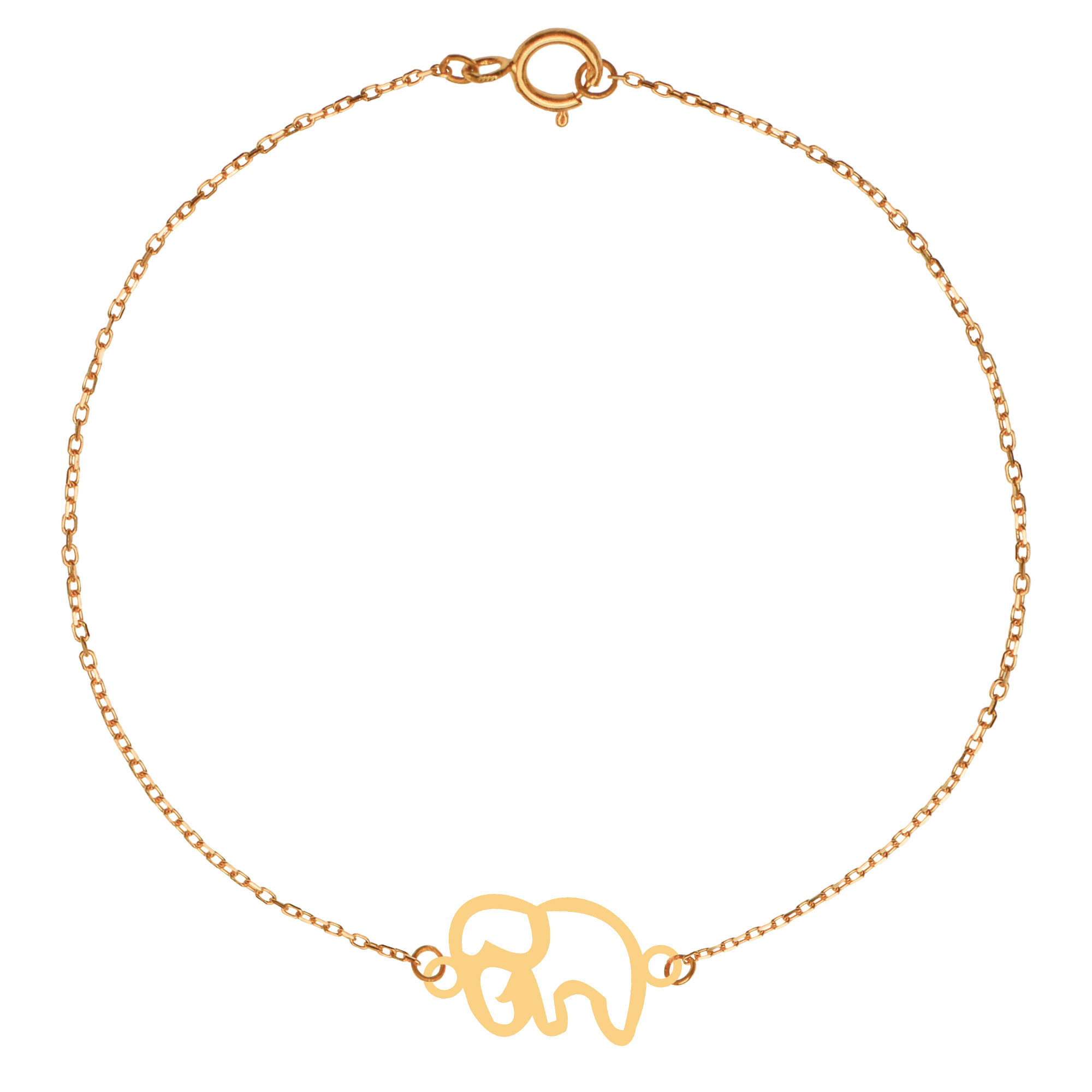 پابند طلا 18 عیار زنانه کرابو طرح فیل مدل Kr2143 -  - 1