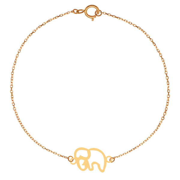 پابند طلا 18 عیار زنانه کرابو طرح فیل مدل Kr2143