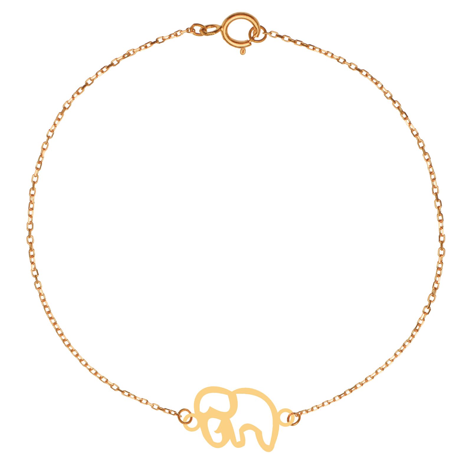 پابند طلا 18 عیار زنانه کرابو طرح فیل مدل Kr2143 -  - 2
