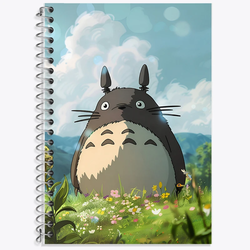 دفتر زبان 50 برگ خندالو مدل دو خط طرح انیمه توتورو (Totoro) کد F5593