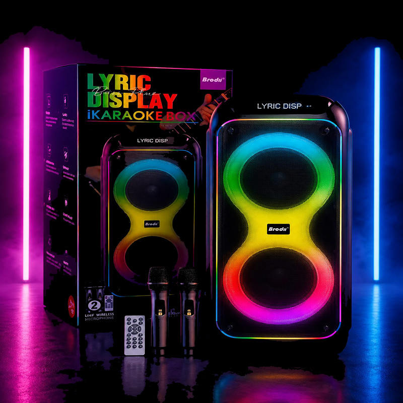اسپیکر بلوتوثی قابل حمل برودو مدل KARAOKE BOX