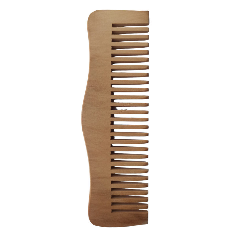 شانه مو بابیلیس مدل چوبی بامبو دندانه درشت