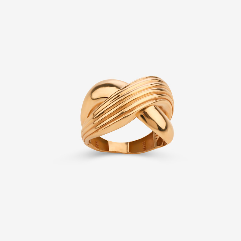 انگشتر طلا 18 عیار زنانه گلدم مدل R344004 سایز 56