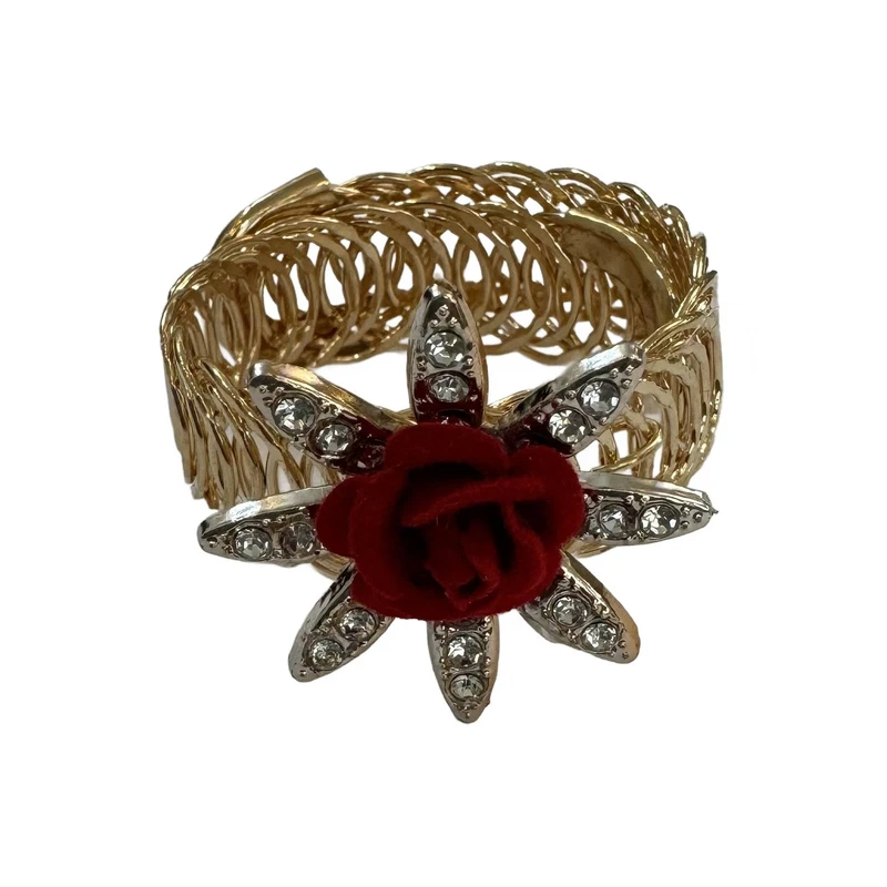 دستبند دخترانه مدل فنری طرح گل ستاره کد nggolstar111