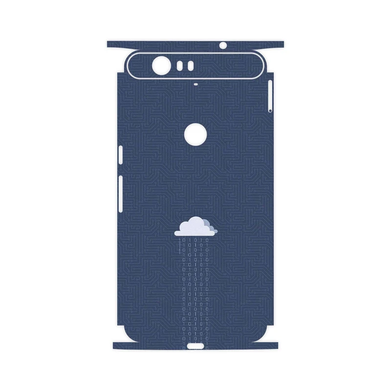 برچسب پوششی ماهوت مدل Minimal Data Cloud-FullSkin مناسب برای گوشی موبایل گوگل Nexus 6P
