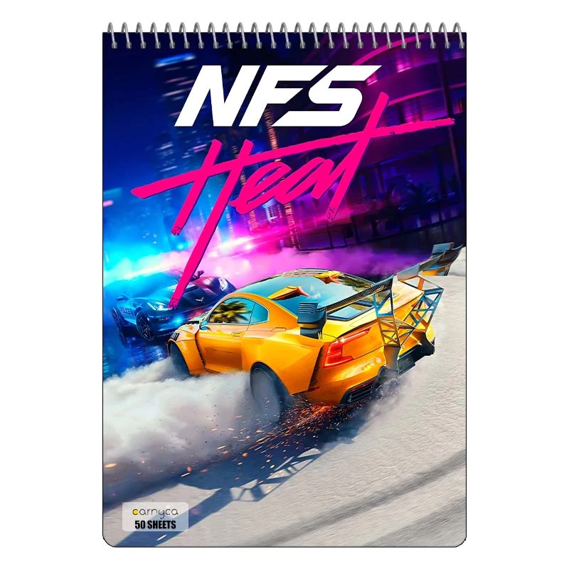 دفتر نقاشی 50 برگ سیمی کارنیکا طرح نید فور اسپید Need for Speed کد 26814
