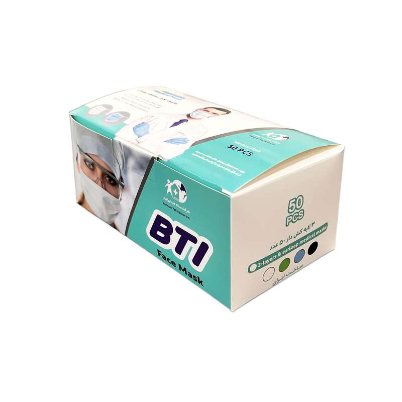 ماسک تنفسی بی تی آی مدل سه لایه بسته 50 عددی