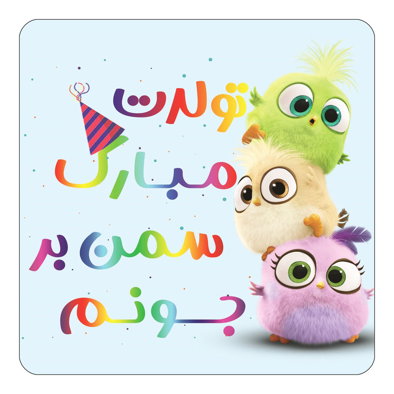 مگنت کاکتی طرح تولد سمن بر مدل پرندگان خشمگین Angry Birds کد mg59058