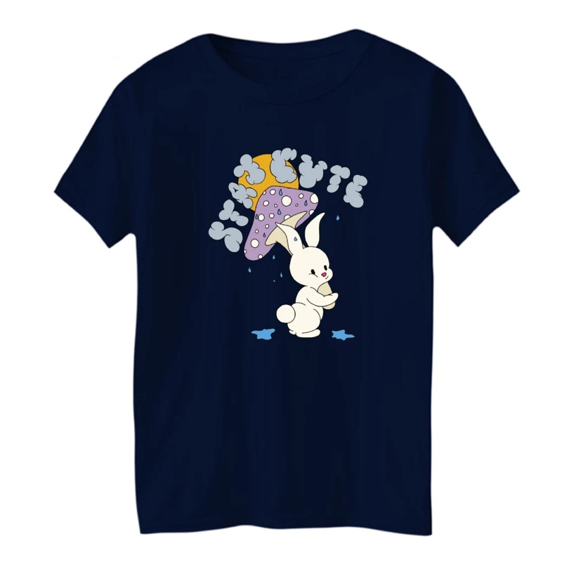 تی شرت آستین کوتاه بچگانه مدل خرگوش و قارچ