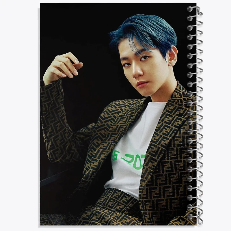 دفتر بولت ژورنال 50 برگ خندالو طرح بکهیون گروه اکسو EXO کد 13617