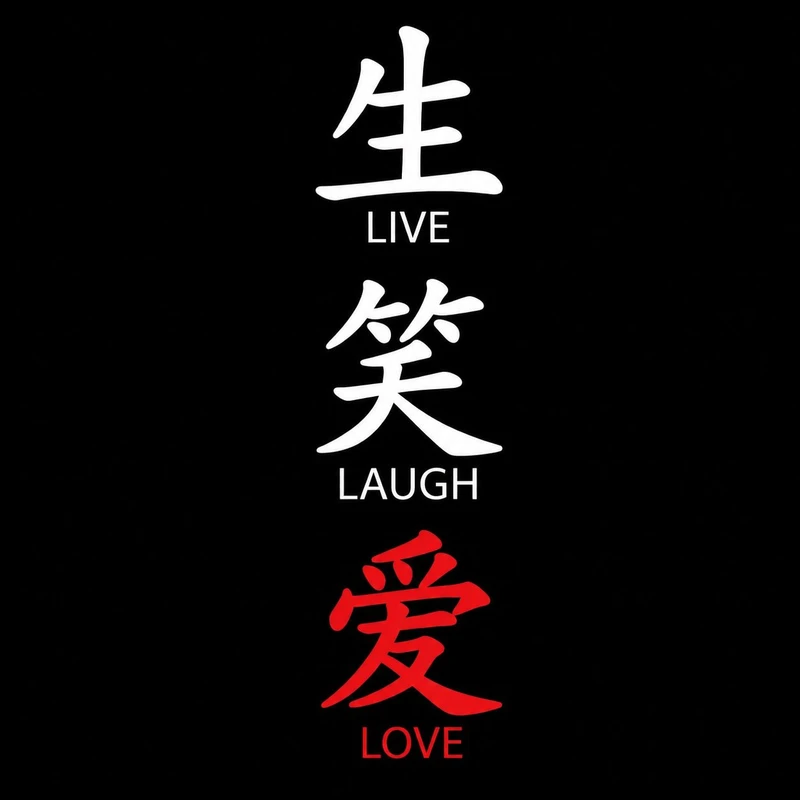 برچسب بدنه خودرو سولگی طرح Live, Laugh, Love کد M047