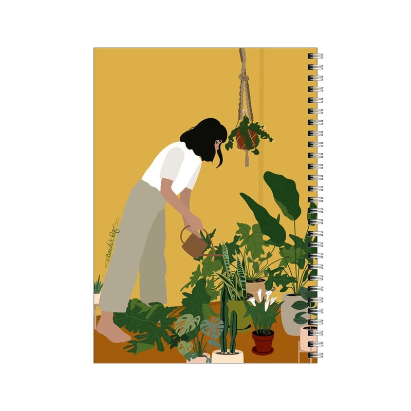 دفتر مشق 80 برگ بامبیلیپ طرح دختر وگلدانها کد 2889124