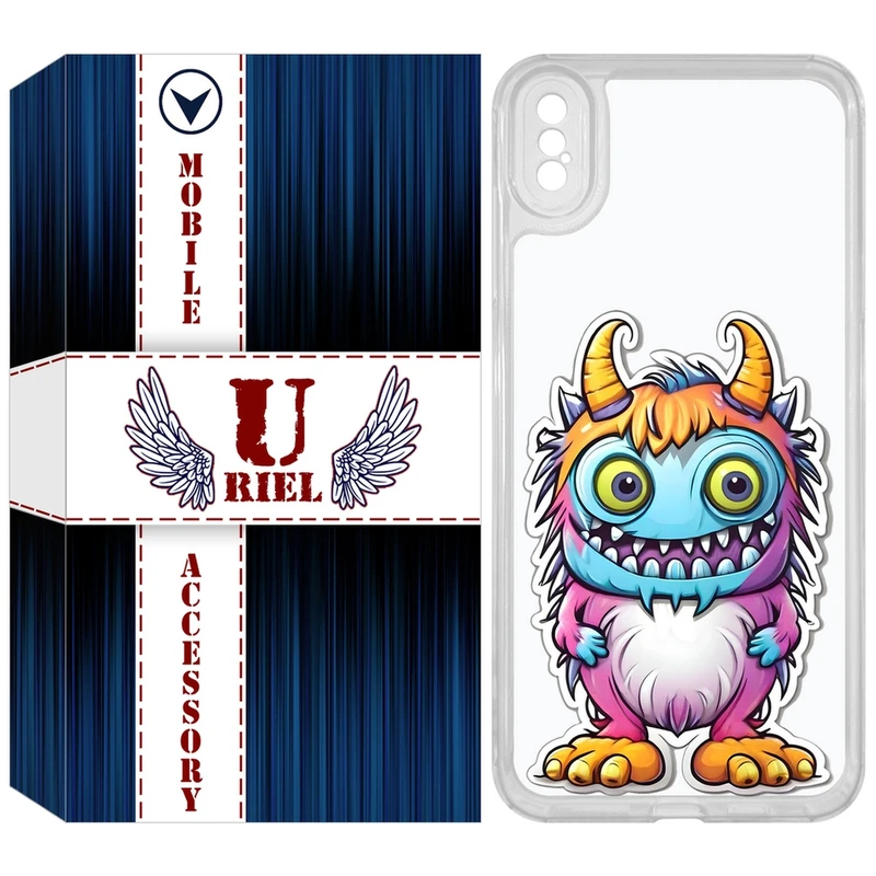 کاور یوریل مدل Clear کد 50 طرح میکروب مناسب برای گوشی موبایل اپل iPhone XS Max