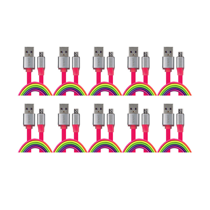کابل تبدیل USB به MicroUSB بیاند مدل BA-519 طول 1متر بسته ده عددی