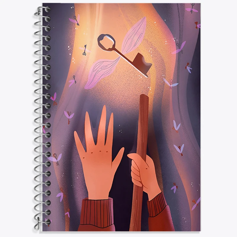 دفتر لغت 50 برگ خندالو طرح کلید جادویی کد F8390