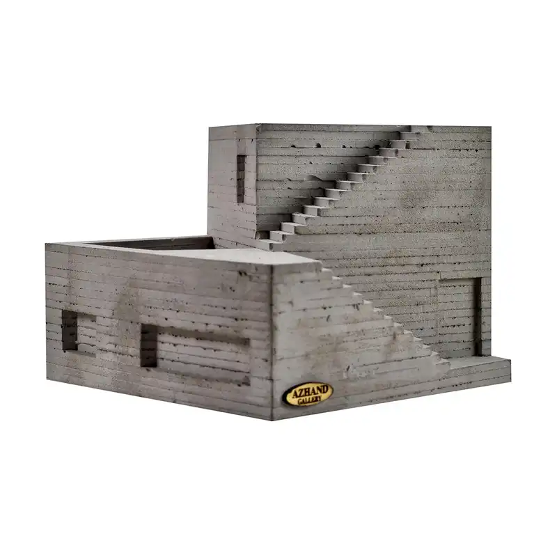 جامدادی رومیزی بتنی آژند گالری مدل خانه معمار