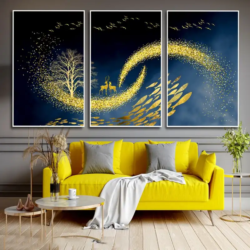 تابلو مدل دکوراتیو کد 4143 مجموعه 3 عددی