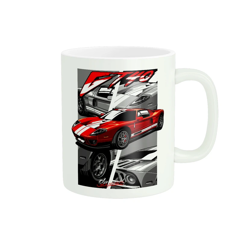 ماگ پادآفرین مدل ماشین Classic Ford GT کارتونی کد 017