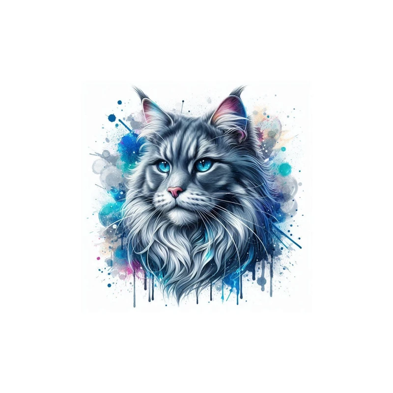 استیکر پارچه و لباس پاد آفرین مدل گربه کد 584