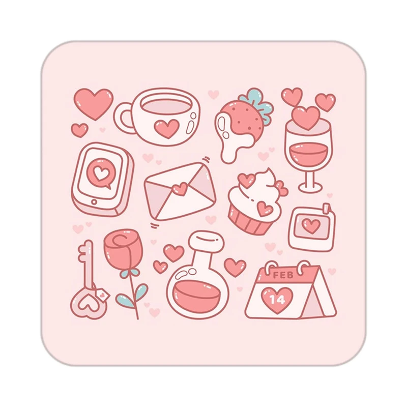 زیر لیوانی کاکتی طرح عاشقانه مدل mp38115