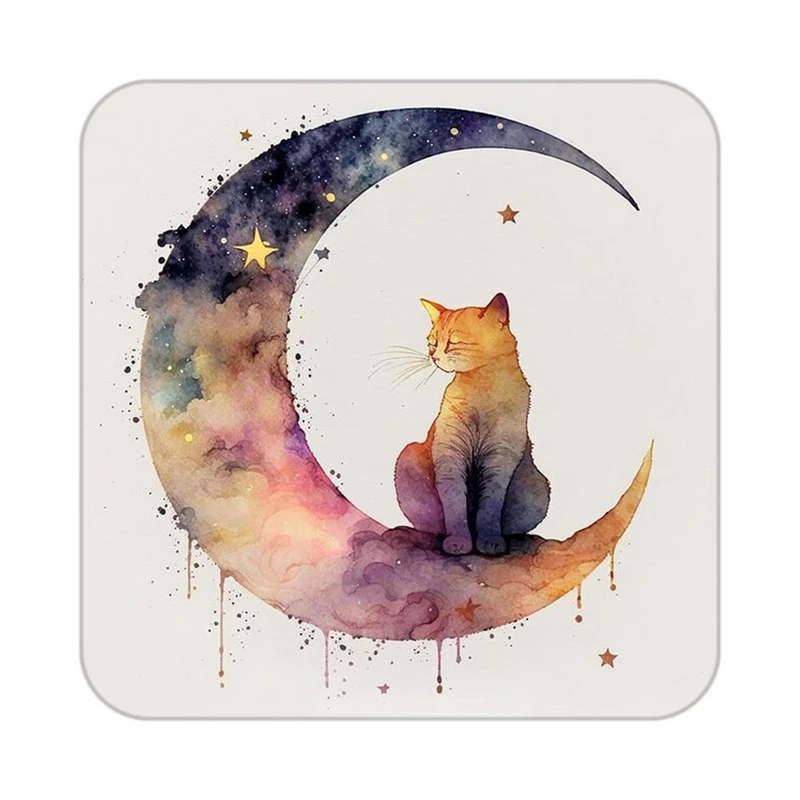 زیر لیوانی کاکتی طرح ماه و ستاره مدل mp53308