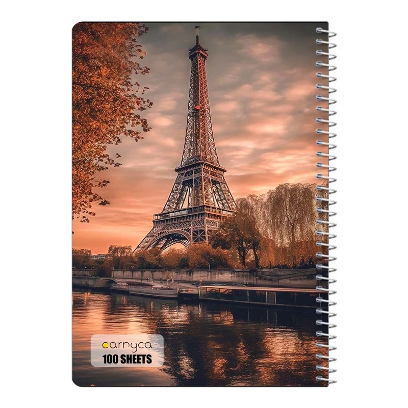 دفتر مشق 100 برگ سیمی کارنیکا طرح پاریس Paris کد 23597