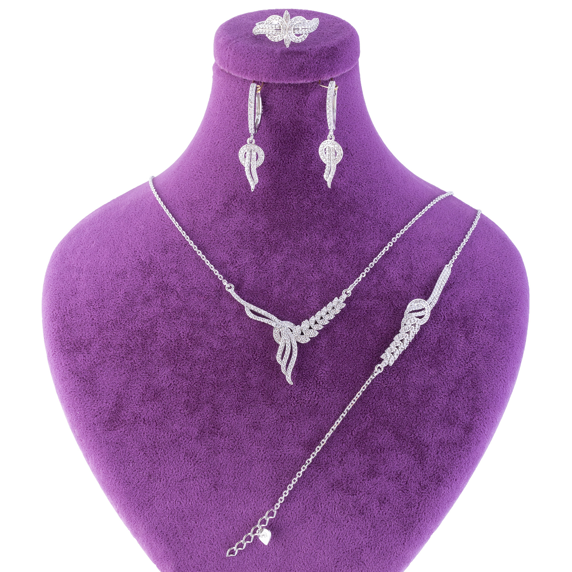 ست نقره زنانه مدل راشل N127