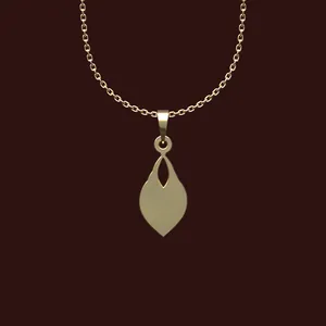 گردنبند طلا 18 عیار زنانه مدوپد مدل هندسی کد X2-1-1105