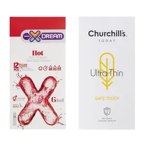 کاندوم چرچیلز مدل Safe Touch بسته 12 عددی به همراه کاندوم ایکس دریم مدل Hot بسته 12 عددی